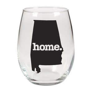 home. Stemless Wine Glass - Alabama