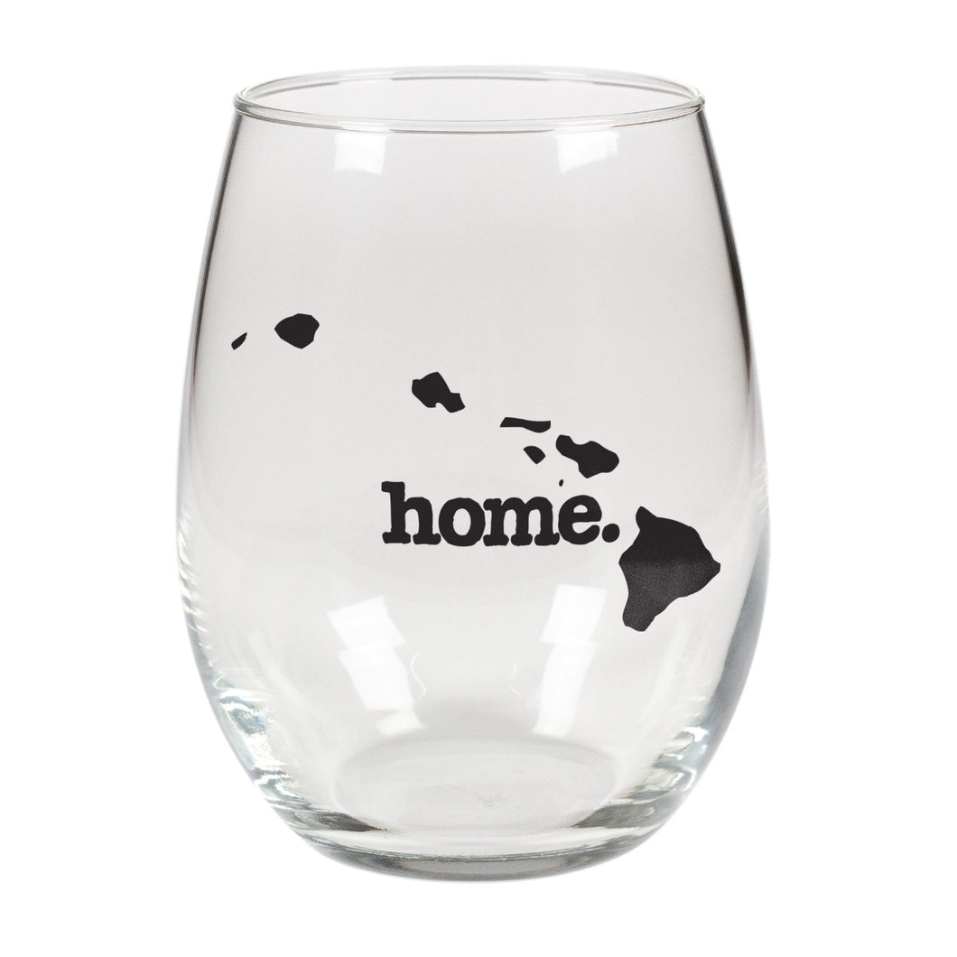 home. Stemless Wine Glass - Hawaii