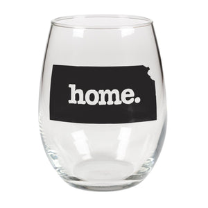 home. Stemless Wine Glass - Kansas