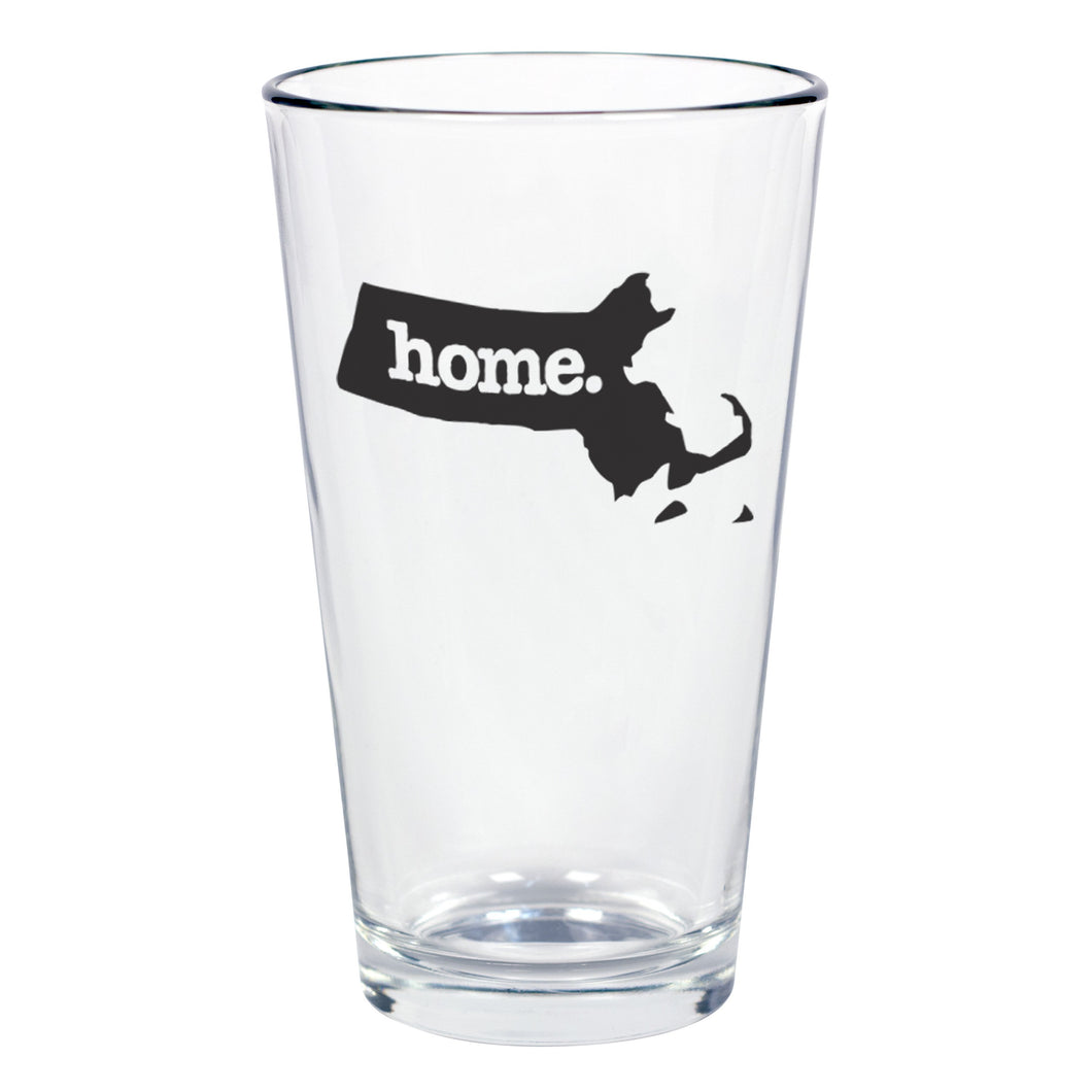 home. Pint Glass - Massachusetts