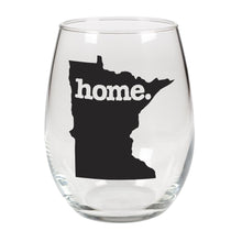 Load image into Gallery viewer, home. Stemless Wine Glass - Minnesota
