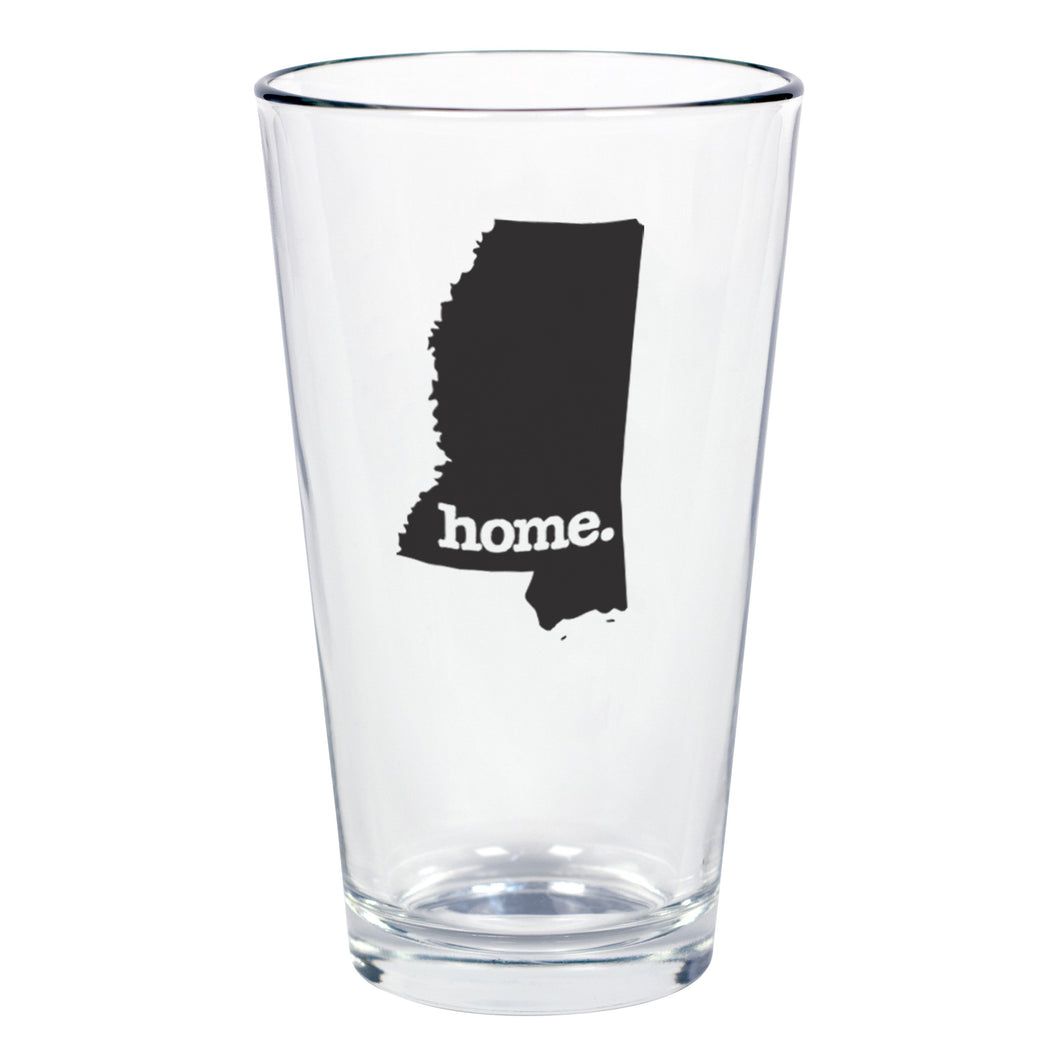 home. Pint Glass - Mississippi