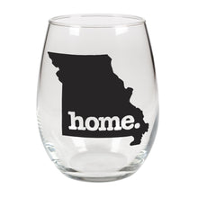Load image into Gallery viewer, home. Stemless Wine Glass - Missouri
