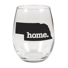 Load image into Gallery viewer, home. Stemless Wine Glass - Nebraska
