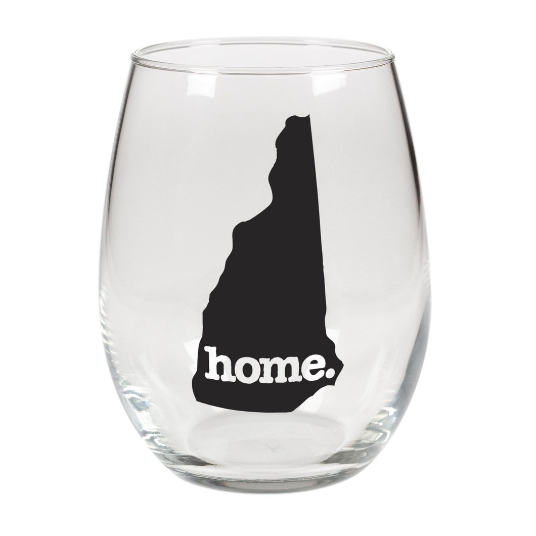 home. Stemless Wine Glass - New Hampshire