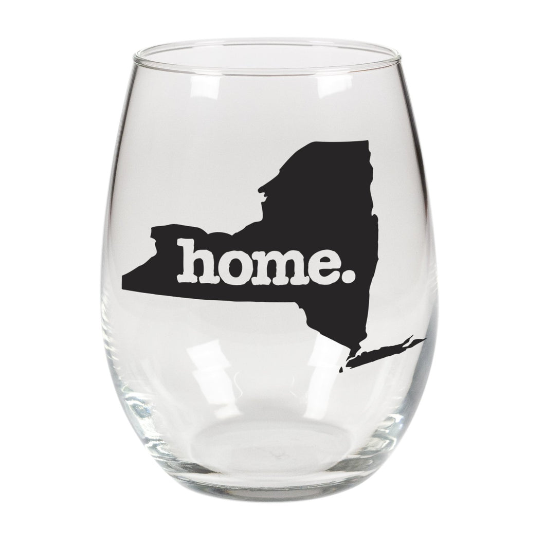 home. Stemless Wine Glass - New York