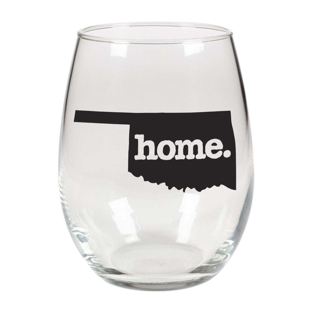 home. Stemless Wine Glass - Oklahoma