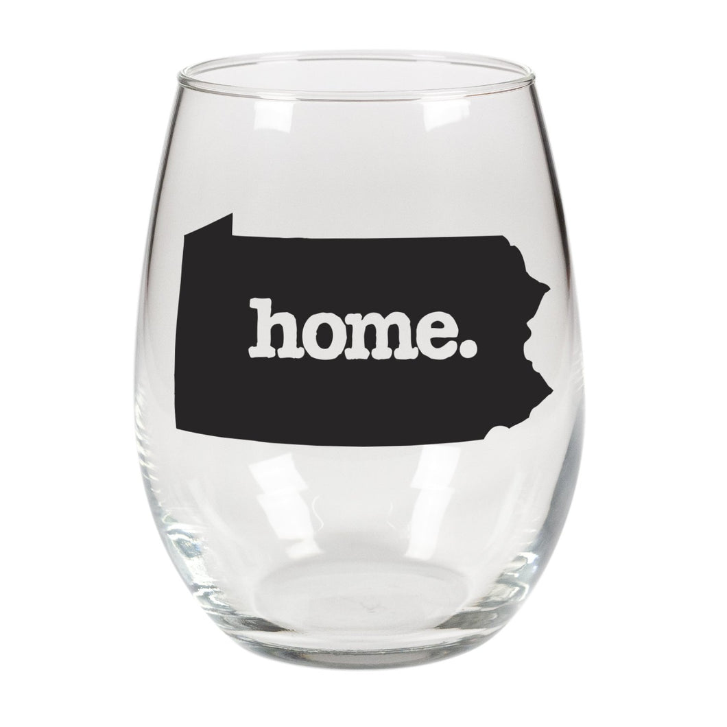home. Stemless Wine Glass - Pennsylvania