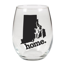 Load image into Gallery viewer, home. Stemless Wine Glass - Rhode Island
