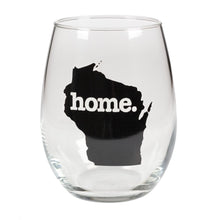 Load image into Gallery viewer, home. Stemless Wine Glass - Wisconsin
